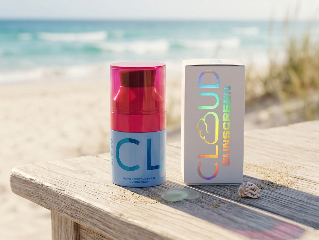 CLOUD CLEAN - Brush on Sunscreen - SPF 50 Moisturizing Sunscreen - FREE SHIPPING